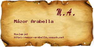 Mázor Arabella névjegykártya