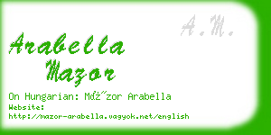 arabella mazor business card